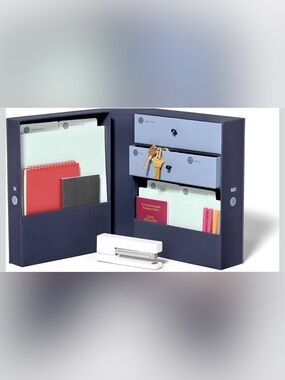 Savor All in one Memory box Storage Blue Organizer with Drawers files and labels